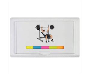 Azeeda 'Man Using Bench Press' Sticky Note Ruler Pad (ST00045806)
