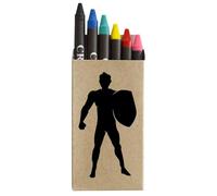 Azeeda 'Man with Shield' Coloured Crayon Set (CY00039086)