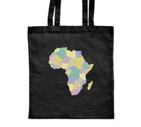 Azeeda 'Map Of Africa' Classic Black Tote Shopper Bag (ZB00018721)