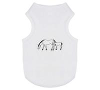 Azeeda 'Mare and Foal Horses' Pet Dog/Cat T-Shirt, M (PT00163374)
