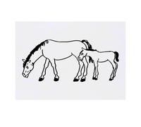 Azeeda 'Mare and Foal Horses' Temporary Tattoo - Water Resistant, Skin-Safe, Non-Toxic Transfer (TO00090183)