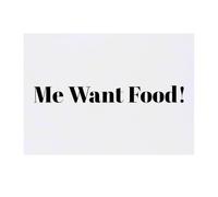 Azeeda 'Me Want Food!' Temporary Tattoo - Water Resistant, Skin-Safe, Non-Toxic Transfer (TO00092139)
