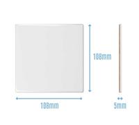 Azeeda 'Measure Twice Cut Once' 108mm Square Ceramic Tile (TD00037276)