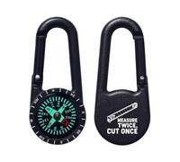 Azeeda 'Measure Twice Cut Once' Compass Keyring (KC00041600)