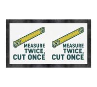 Azeeda 'Measure Twice Cut Once' Pet Feeding Mat (PM00033475)