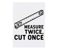 Azeeda 'Measure Twice Cut Once' Temporary Tattoo - Water Resistant, Skin-Safe, Non-Toxic Transfer (TO00092843)