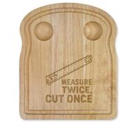 Azeeda 'Measure Twice Cut Once' Wooden Breakfast Board (WB00093250)
