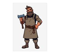 Azeeda 'Medieval Blacksmith' Wall Art Poster Print - Unframed Artwork for Home Decor - A1 Portrait (PP00365063)