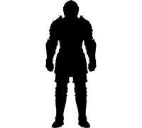 Azeeda 'Medieval Suit of Armour' Reusable Stencil - Durable Decorative Template for Painting and Spraying on Walls, Tiles, Wood, Fabric & Craft Projects - XXL (A2) (WS00079320)