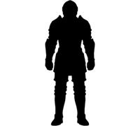 Azeeda 'Medieval Suit of Armour' Reusable Stencil - Durable Decorative Template for Painting and Spraying on Walls, Tiles, Wood, Fabric & Craft Projects - M (A5) (WS00060552)