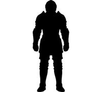 Azeeda 'Medieval Suit of Armour' Reusable Stencil - Durable Decorative Template for Painting and Spraying on Walls, Tiles, Wood, Fabric & Craft Projects - S (A6) (WS00070197)