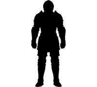 Azeeda 'Medieval Suit of Armour' Reusable Stencil - Durable Decorative Template for Painting and Spraying on Walls, Tiles, Wood, Fabric & Craft Projects - XL (A3) (WS00079321)