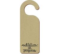 Azeeda 'Meditation in Progress' 200mm x 72mm Door Hanger/Sign (DH00013459)