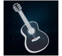 Azeeda Medium 210mm 'Acoustic Guitar' Clear Static Window Cling Sticker/Decal (White) (WC00170838)