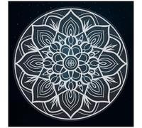 Azeeda Medium 210mm 'Floral Mandala' Clear Static Window Cling Sticker/Decal (White) (WC00112783)
