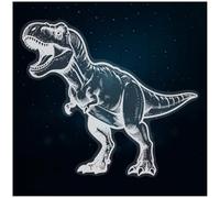 Azeeda Medium 210mm 'T-Rex Roaring' Clear Static Window Cling Sticker/Decal (White) (WC00171494)