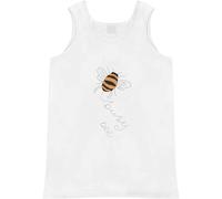 Azeeda Medium 'Busy bee' Adult Vest/Tank Top (AV00111728) White