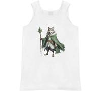 Azeeda Medium 'Druid Wolf' Adult Vest/Tank Top (AV00192028) White