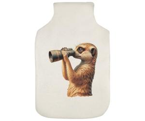 Azeeda 'Meerkat Looking Through Binoculars' Hot Water Bottle Cover (HW00046611)