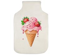 Azeeda 'Melting Strawberry Ice Cream' Hot Water Bottle Cover (HW00047646)