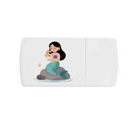 Azeeda 'Mermaid on Rock Eating Snacks' Pill Box with Tablet Splitter (PI00041353)
