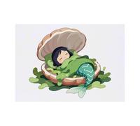 Azeeda 'Mermaid Sleeping in a Clam Shell' Temporary Tattoo - Water Resistant, Skin-Safe, Non-Toxic Transfer (TO00098337)