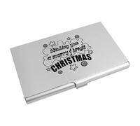 Azeeda 'Merry & Bright Christmas Wishes' Business Card Holder/Credit Card Wallet (CH00044821)