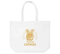Azeeda 'Merry Catmas' Tote Shopping Bag For Life (BG00087274)