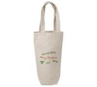 Azeeda 'Merry Christmas' Cotton Wine Bottle Gift/Travel Bag (BL00045687)