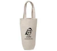 Azeeda 'Merry Christmas Robin' Cotton Wine Bottle Gift/Travel Bag (BL00045281)