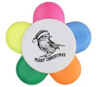 Azeeda 'Merry Christmas Robin' Flower Shaped Highlighter (HL00049783)