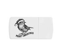Azeeda 'Merry Christmas Robin' Pill Box with Splitter (PI00046047)