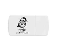 Azeeda 'Merry Christmas Robin' Pill Box with Tablet Splitter (PI00038682)
