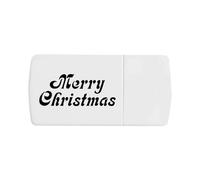 Azeeda 'Merry Christmas Text' Pill Box with Splitter (PI00044829)