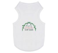 Azeeda 'Merry Christmas To My Teacher' Pet Dog/Cat T-Shirt, S (PT00142085)
