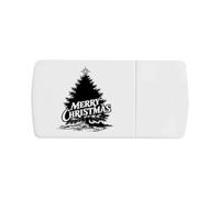 Azeeda 'Merry Christmas Tree' Pill Box with Splitter (PI00045850)