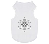 Azeeda 'Metatron Cube Geometry' Pet T-Shirt - White, L (PT00189775)