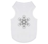 Azeeda 'Metatron Cube Geometry' Pet T-Shirt - White, M (PT00189774)