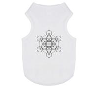 Azeeda 'Metatron Cube Geometry' Pet T-Shirt - White, S (PT00189773)