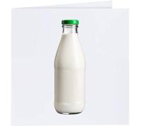 Azeeda 'Milk Bottle with Green Lid' Blank Greeting Card (GC00090049)