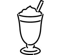 Azeeda 'Milkshake' Reusable Stencil - Durable Decorative Template for Painting and Spraying on Walls, Tiles, Wood, Fabric & Craft Projects - S (A6) (WS00083847)