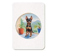 Azeeda 'Miniature Pinscher' Rectangular Fridge Magnet - Decorative Refrigerator & Whiteboard Magnet for Home, Kitchen or Office - 70mm x 49mm (FM00055172)