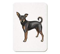 Azeeda 'Miniature Pinscher' Rectangular Fridge Magnet - Decorative Refrigerator & Whiteboard Magnet for Home, Kitchen or Office - 70mm x 49mm (FM00046925)