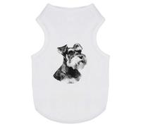 Azeeda 'Miniature Schnauzer Portrait' Pet Dog/Cat T-Shirt, M (PT00172002)