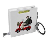 Azeeda 'Mobility Scooter Man' Keyring Tape Measure/Spirit Level Tool (KM00022167)