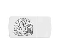 Azeeda 'Mole Carrying Lantern Exploring Tunnel' Pill Box with Tablet Splitter (PI00045120)