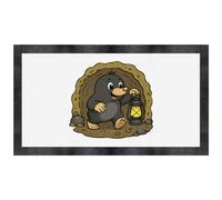Azeeda 'Mole Walking with Lantern' Pet Feeding Mat (PM00040008)