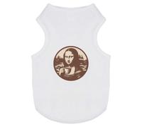 Azeeda 'Mona Lisa Drinking Coffee' Pet Dog/Cat T-Shirt, S (PT00175229)
