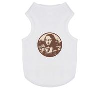 Azeeda 'Mona Lisa Drinking Coffee' Pet Dog/Cat T-Shirt, XS (PT00175228)