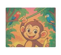 Azeeda 'Monkey in the Jungle' 252 Piece Jigsaw - A3 (JI00000797) | Cardboard Puzzle for Adults, Children, Family Time and Gifts